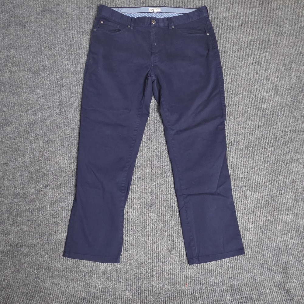 Peter Millar Navy Blue Cotton Blend Chino Pants Men Size 36